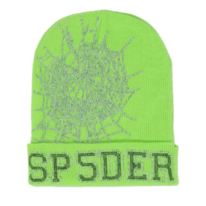 Gorro Sp5der Web con pedrería verde