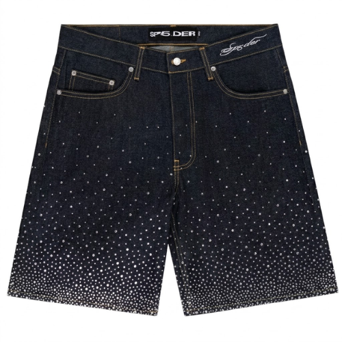 Sp5der Star Dust Denim Short Indigo Sp5der Star Dust Denim Short Indigo