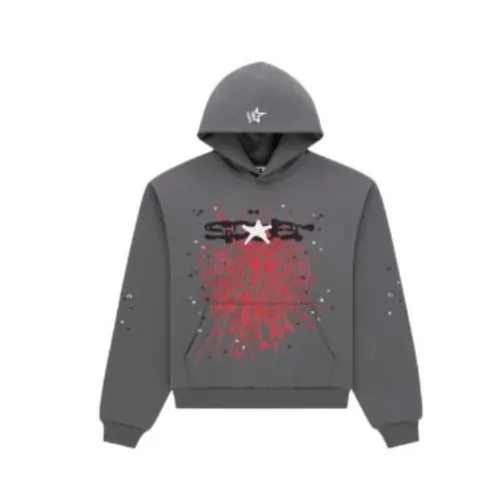 SP5DER Splat Graphic Print Star Motif Hoodie